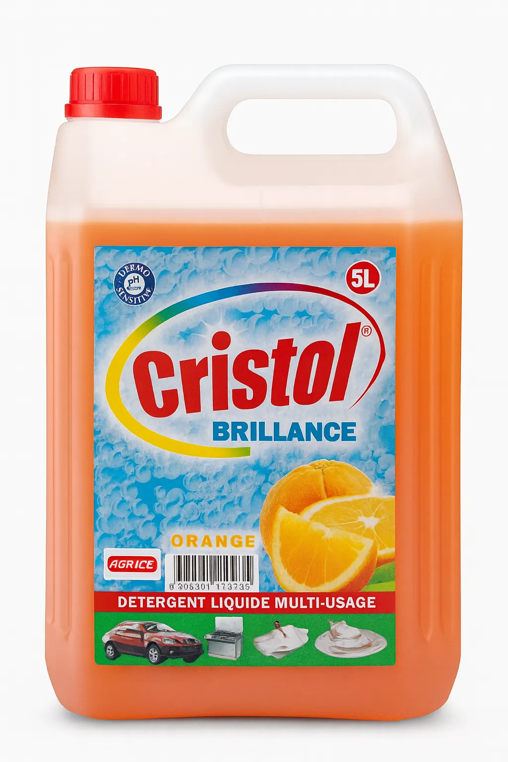 omo liquide cristol orange 5L - Drogerie & Entretien maison| Supermarche Dakar-Senegal
